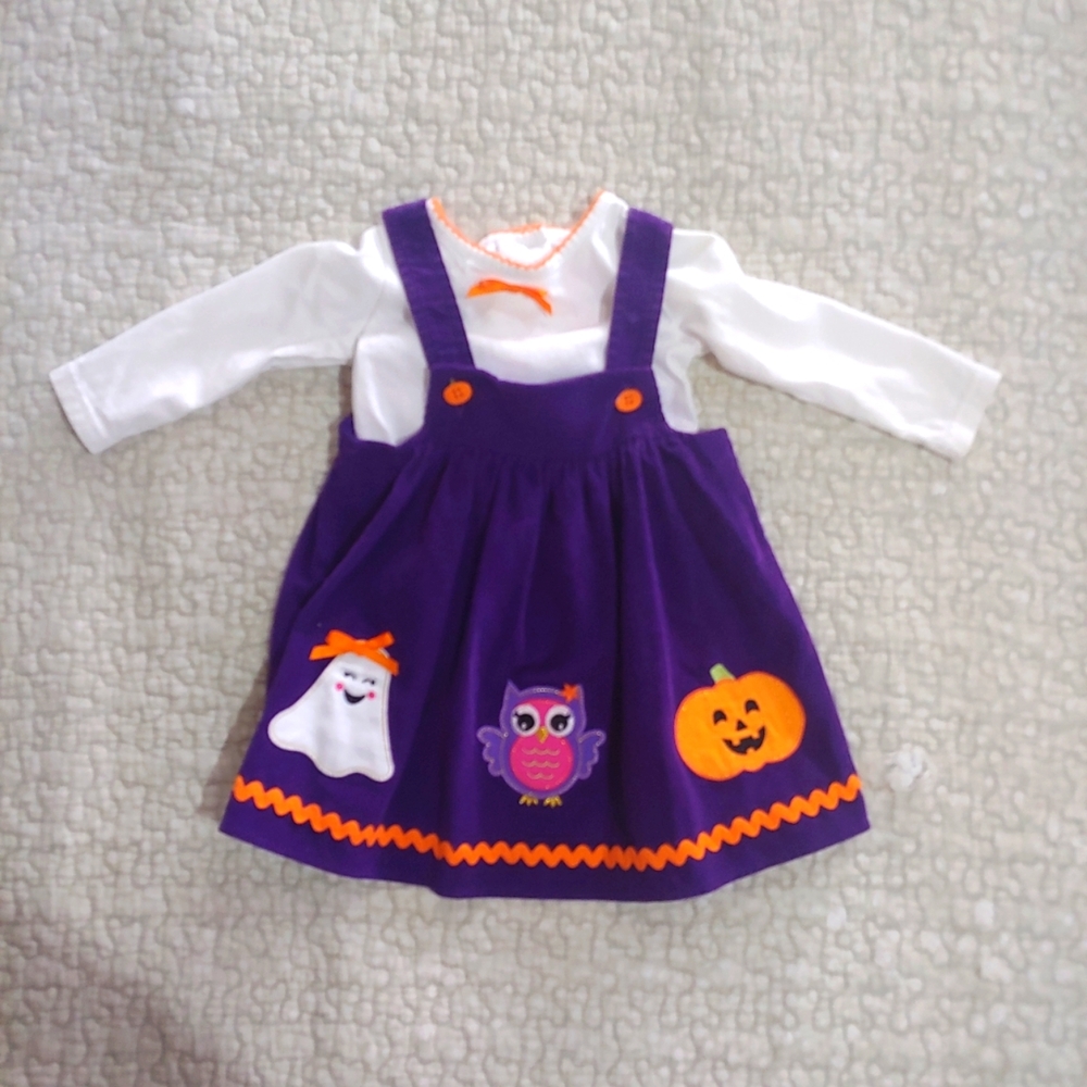 Good Lad Halloween Jumper, Girl's Size 12 Months, Purple 👻🦉🎃